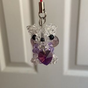 Beaded bear keychain